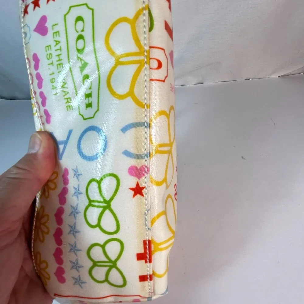 Coach Y2K Rainbow Scribble/Graffiti Doodle Butterfly Multicolor Mini Demi Bag